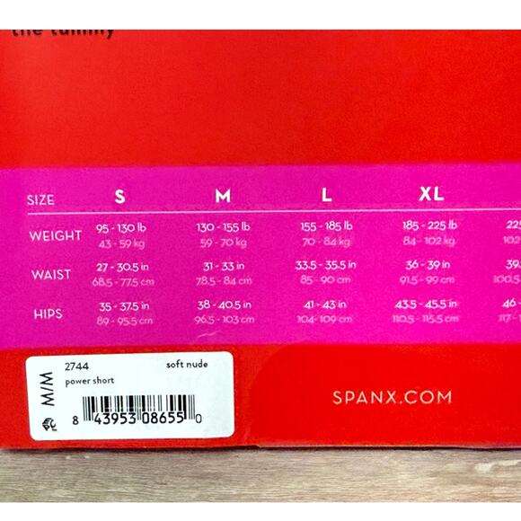 SPANX Power Shaper Short in Soft Nude, Size M 2744 - Picture 9 of 9